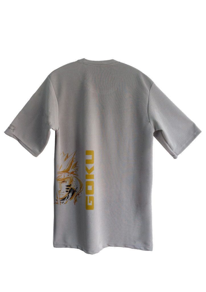 Goku Anime Trendy Stylish Baggy T-Shirt for Men's Front View