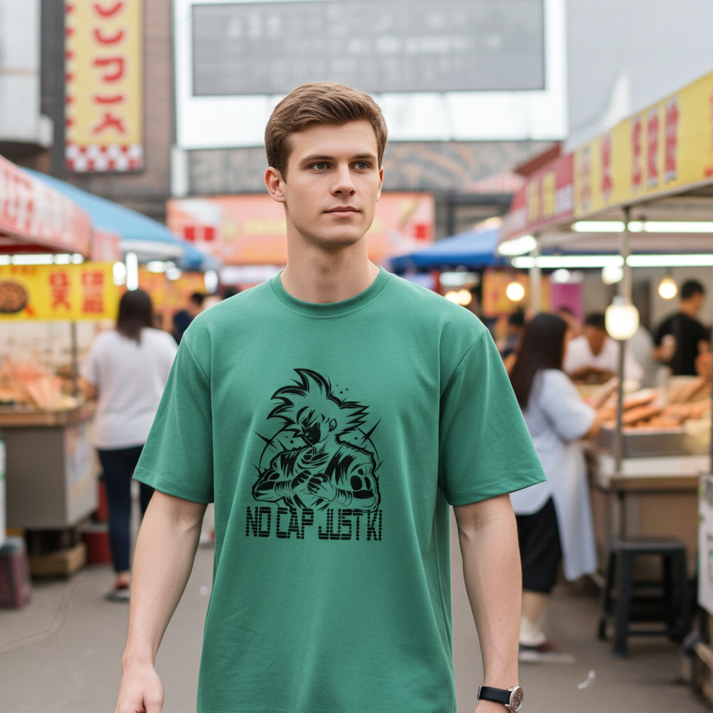 Premium fabric close-up Soft fabric of Special look anime T-shirt for men's under 499