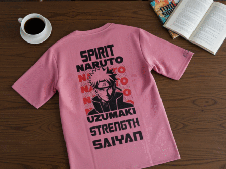 Soft cotton fabric Naruto anime loose fit t-shirt