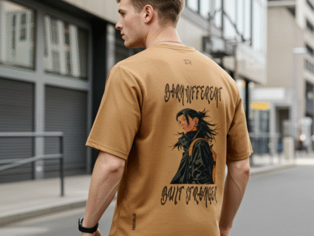 Soft cotton t-shirt fabric Drop Shoulder Anime T-Shirts