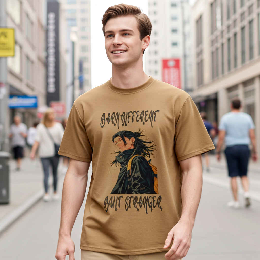 Anime print t-shirt close view