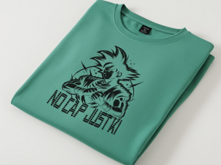 Back view of Special look anime T-shirt for men's under 499