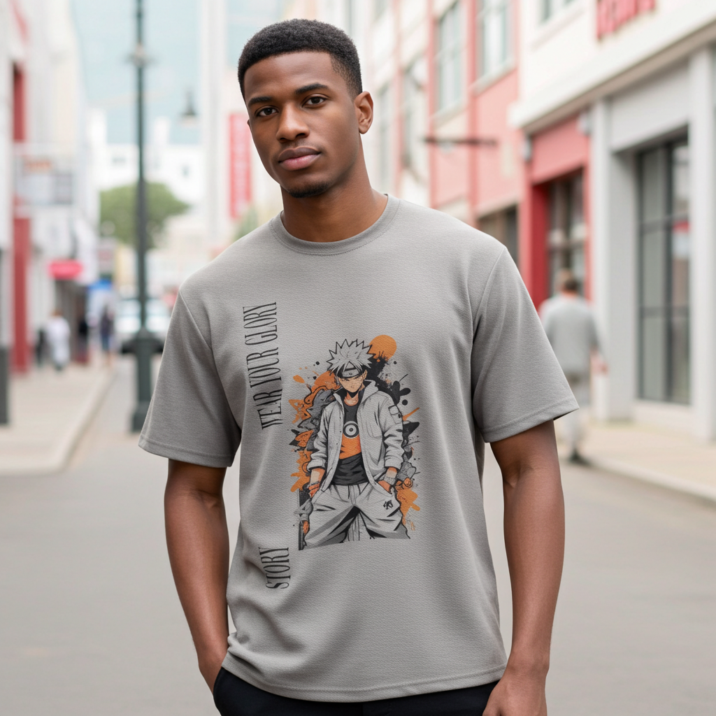 Oversized Anime T-Shirt for Boys