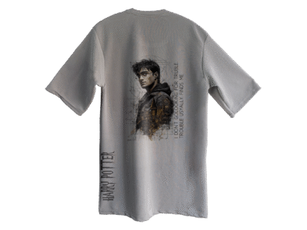 Folded Harry Potter Gryffindor Oversized T-Shirt for Men