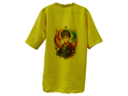 Gryffindor Yellow color Harry Potter Stylish Oversize T-Shirt fabric detail