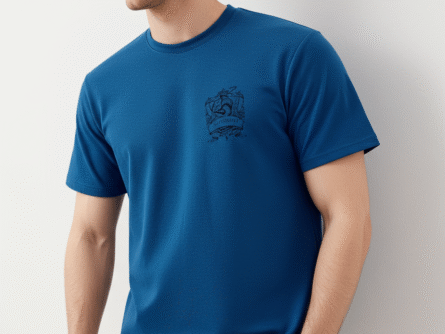 Soft cotton oversized tee in blue – Oversized Slytherin Blue Harry Potter T-Shirt for Men | Trisholic
