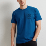 Wizard-themed loose fit cotton tee – Oversized Slytherin Blue Harry Potter T-Shirt for Men | Trisholic