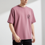 Men’s Oversized Wizard-Inspired Graphic T-Shirt | Pastel Cotton Candy Colour | Trisholic Lifestyle model wearing pastel wizardcore tee