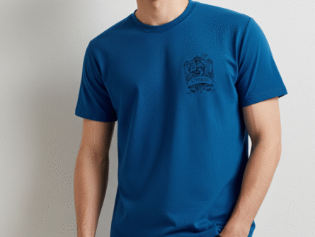 Wizard-themed loose fit cotton tee – Oversized Slytherin Blue Harry Potter T-Shirt for Men | Trisholic