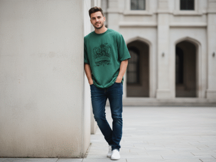 Styling look of green oversized tee,