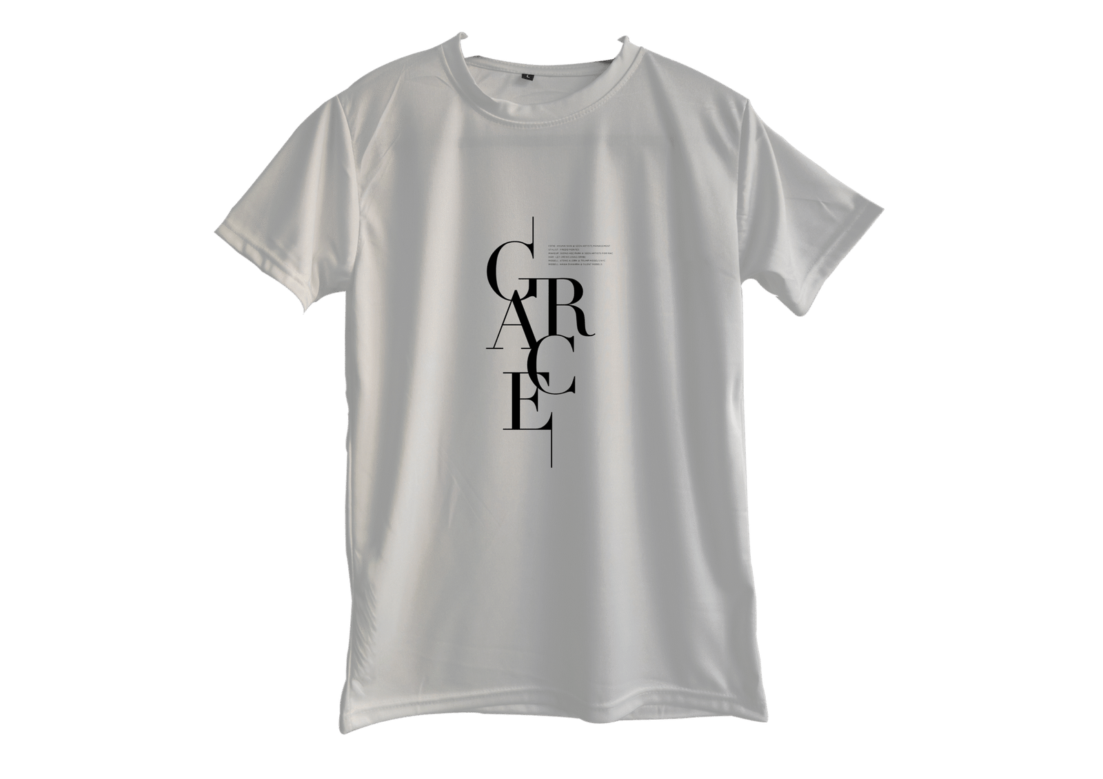 Premium White Grace Letter Print T-Shirt | Trendy Minimal Casual Wear for Men - Trisholic front view