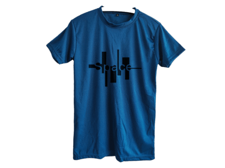 Stylish Blue Slim Fit Men’s T-Shirt – Trisholic front view