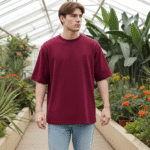 Premium Red Oversized T-Shirt for Men | Classic Streetwear Fit – Trisholic neckline