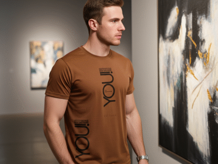 Peach Slim Fit Motivational T-Shirt for Men | Polyester Graphic Tee – Trisholic Back View