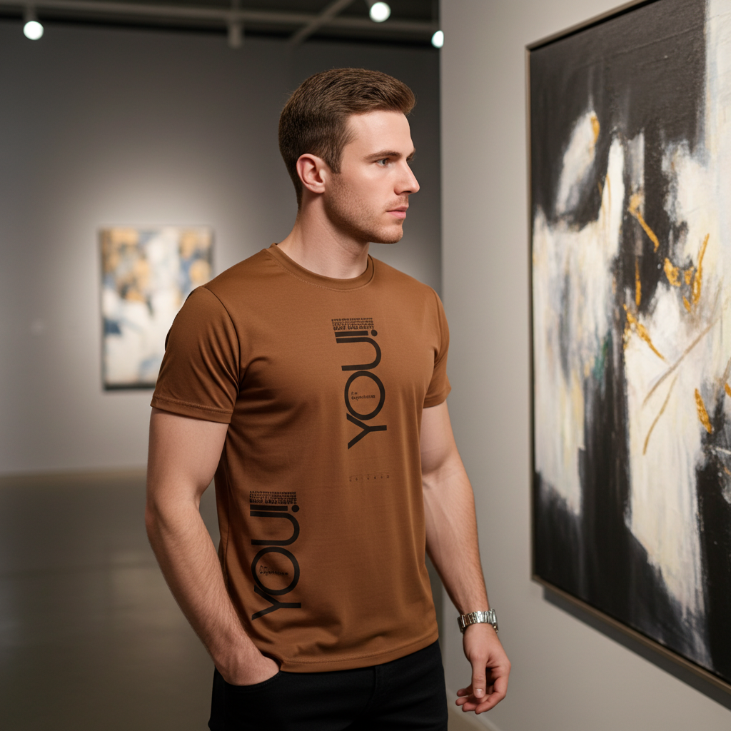 Peach Slim Fit Motivational T-Shirt for Men | Polyester Graphic Tee – Trisholic Back View