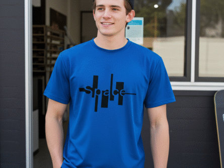 Stylish Blue Slim Fit Men’s T-Shirt – Trisholic back view