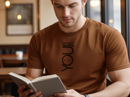 Peach Slim Fit Motivational T-Shirt for Men | Polyester Graphic Tee – Trisholic Lifestyle Shot